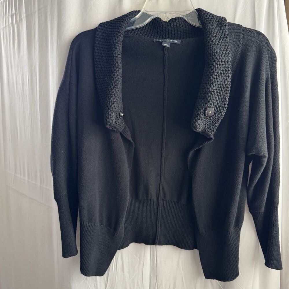 Banana Republic Women’s Black Cardigan Bundle Size S 2 Pieces Preppy Academia - Picture 4 of 16